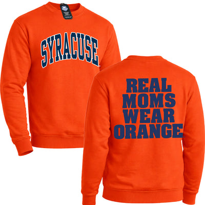 REAL MOMS WEAR ORANGE Crewneck Sweatshirts